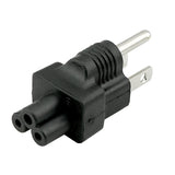 IEC C5 to USA NEMA 5-15P Plug Adapter