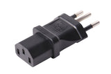 IEC C13 to Brazil NBR14136 Plug Adapter