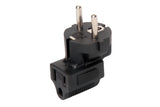 USA Angled NEMA 5-15R to Europe CEE7/7 Plug Adapter