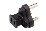 USA NEMA 1-15R to India IS1293 Plug Adapter
