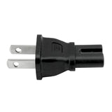 IEC C7 to USA NEMA 1-15P Plug Adapter