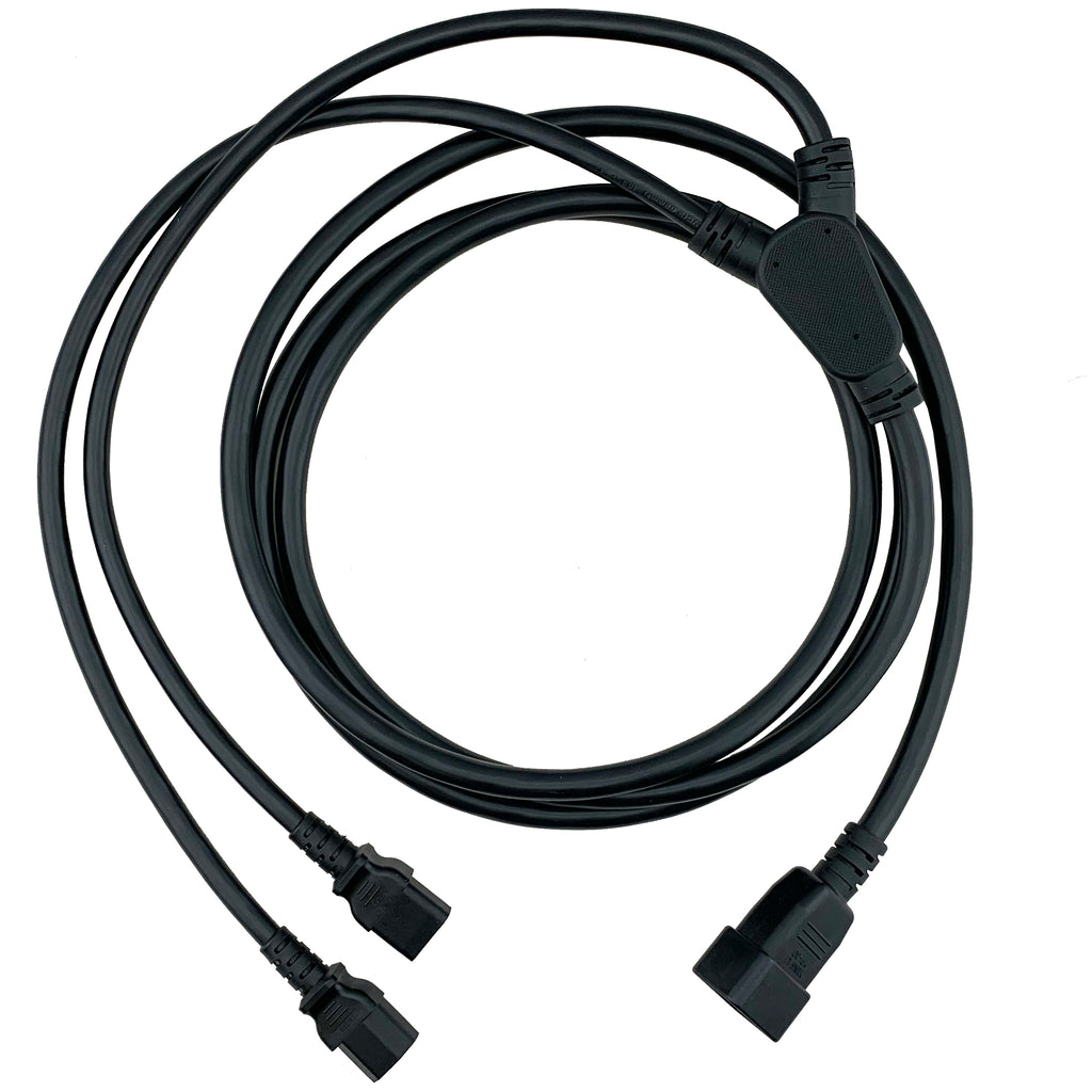 IEC C20 to C13 X2 Splitter 15 Amps - 10 ft
