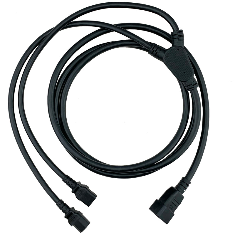 IEC C20 to C13 X2 Splitter 15 Amps - 10 ft
