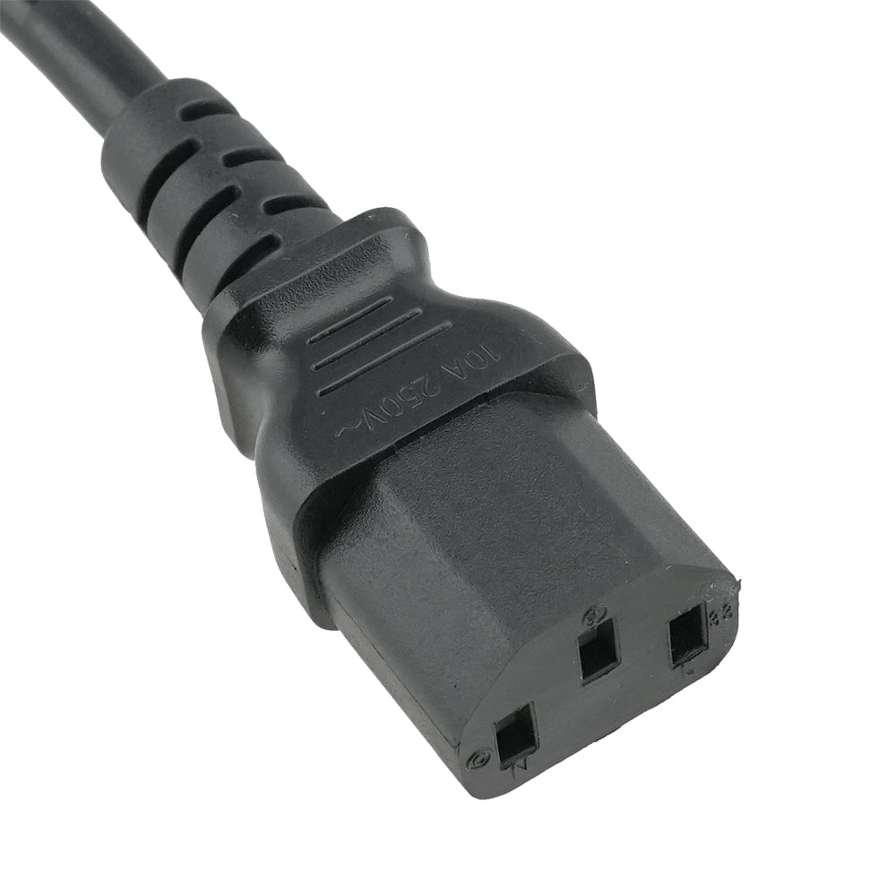 Europe Angled CEE7/7 to C13 Power Cord - 6 ft