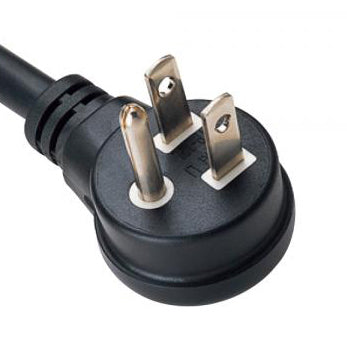 NEMA 5-15P Left Angle Power Cord Plug (YP-12L-7)