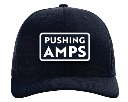Pushing Amps Hat Front View