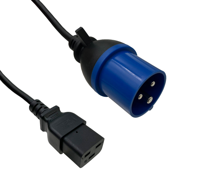 IEC 60309 316P6 International to C19 Power Cord - 15 ft