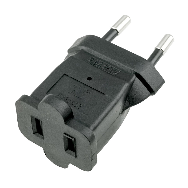 NEMA 1-15R to Europe CEE7/16 Plug Adapter 1946