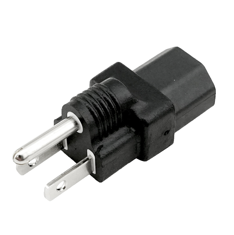 IEC C13 to NEMA 5-15P Plug Adapter