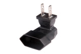 Europe Angled CEE7/16 to USA NEMA 1-15P Plug Adapter