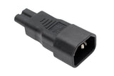 Polarized IEC C7 to IEC C14 Plug Adapter