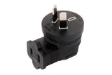 USA Angled NEMA 1-15R to Australia AS3112 Plug Adapter