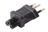 IEC C5 to Brazil NBR14136 Plug Adapter