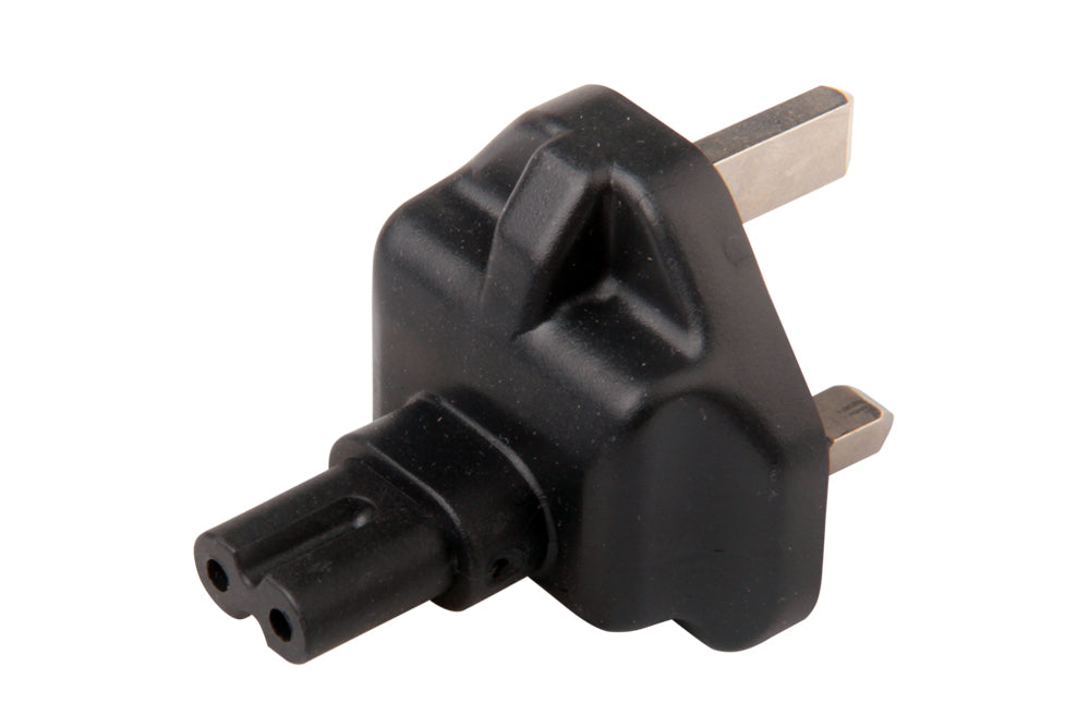 IEC C7 to UK BS1363 Plug Adapter
