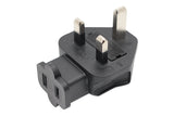 Angled USA NEMA 1-15R to UK BS1363 Plug Adapter