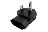 Europe Angled CEE7/16 to UK BS1363 Plug Adapter