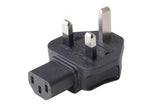 Angled IEC C13 to UK BS1363 Plug Adapter 4534