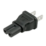 IEC C7 to USA NEMA 1-15P Plug Adapter 5028