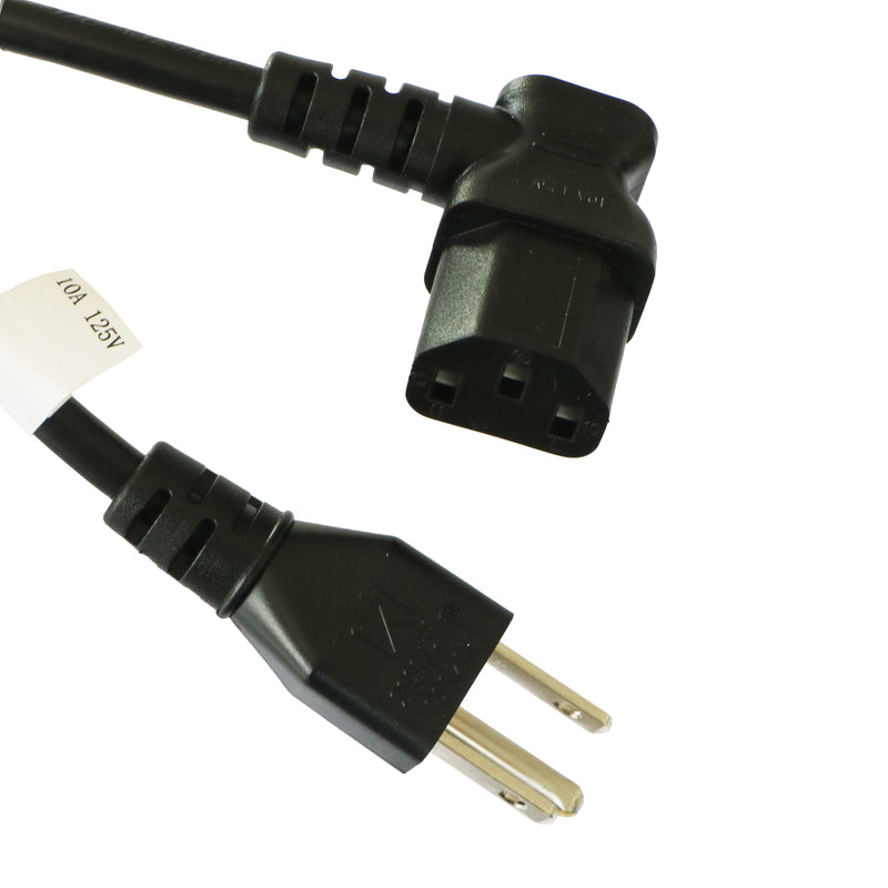 NEMA 5-15P to Right Angle C13