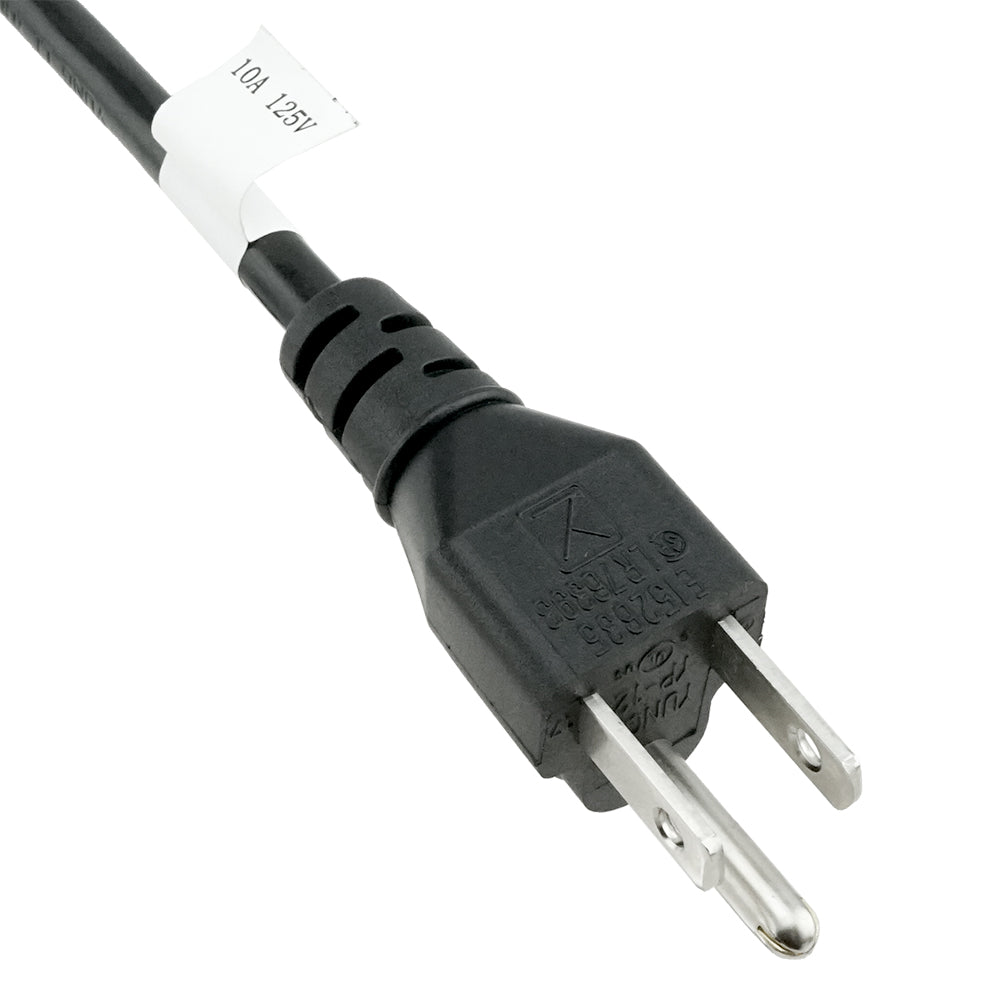 USA NEMA 5-15P to C5 Round Wire Power Cord - 6 ft