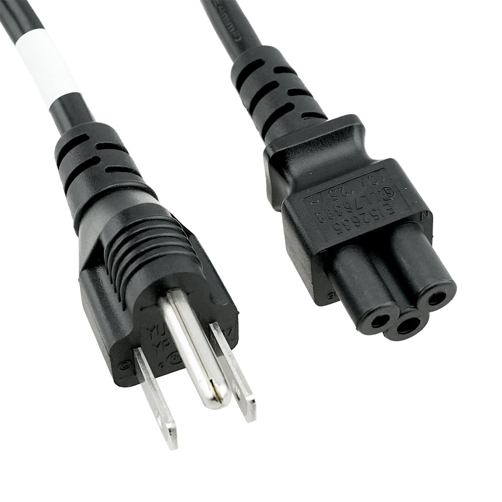 USA NEMA 5-15P to C5 Round Wire Power Cord - 6 ft – SIGNAL+POWER