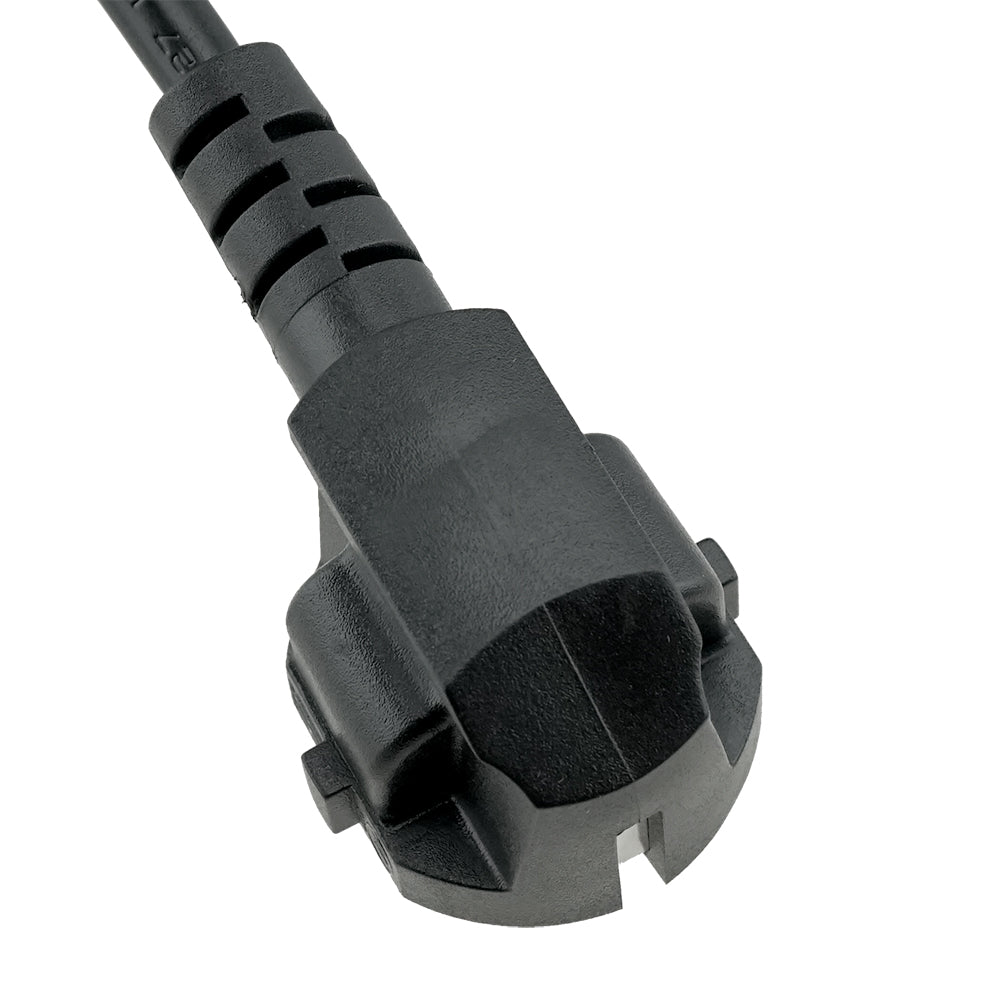 European Schuko Right Angle Power Cord, CEE 7/7 to IEC320 C13, 6', 18 AWG,  16A, 250V (ZWACSCA4-06), Black