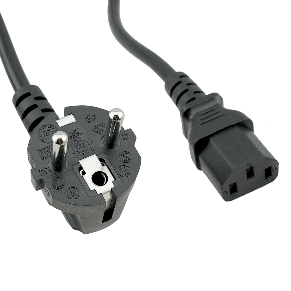Europe Angled CEE7/7 to C13 Power Cord – SIGNAL+POWER
