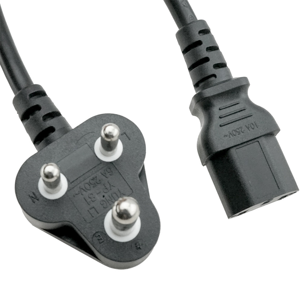 South Africa SANS 164-3 to C13 Power Cord – SIGNAL+POWER