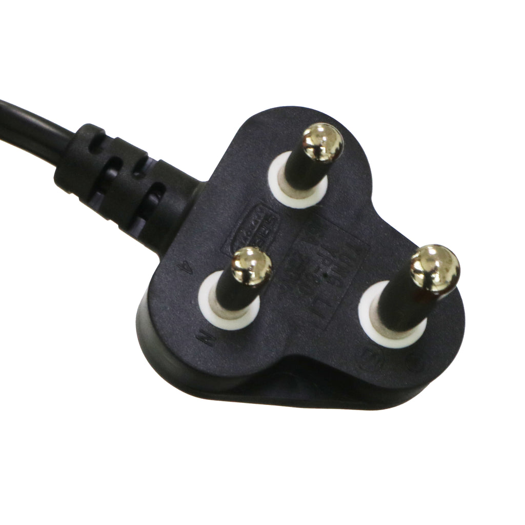 South Africa SANS 164-1 to C13 Power Cord 16A - 6 ft