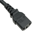 USA NEMA 5-15P to C13 SJT Power Cord - 6 ft