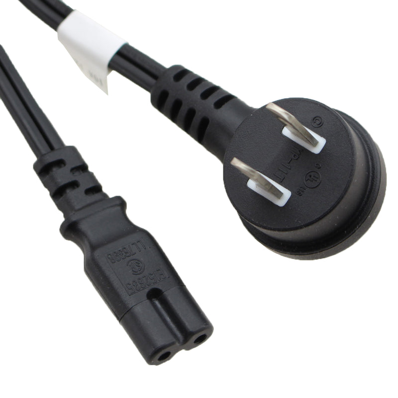 Angled NEMA 1-15P to C7 Power Cord