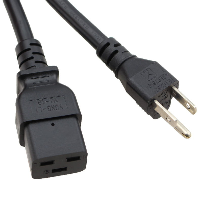 NEMA 5-15P to C19 Power Cord