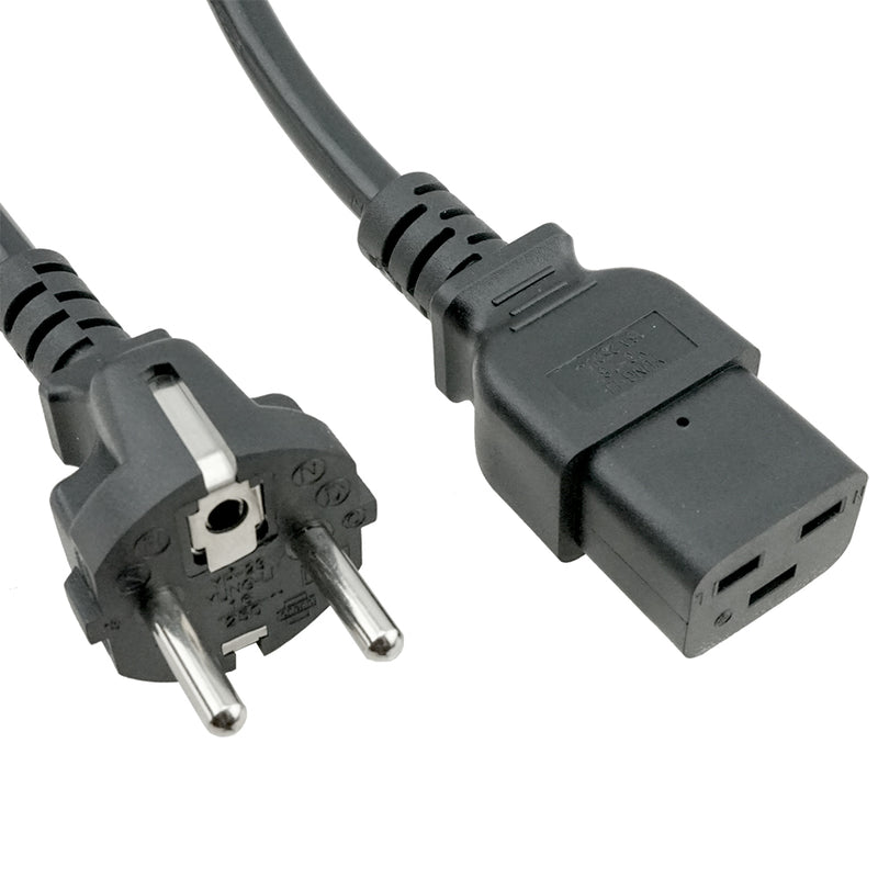 Europe CEE7/7 to C19 Power Cord