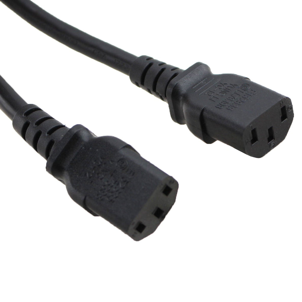 IEC C14 to C13 X2 Splitter 15 Amps - 10 ft