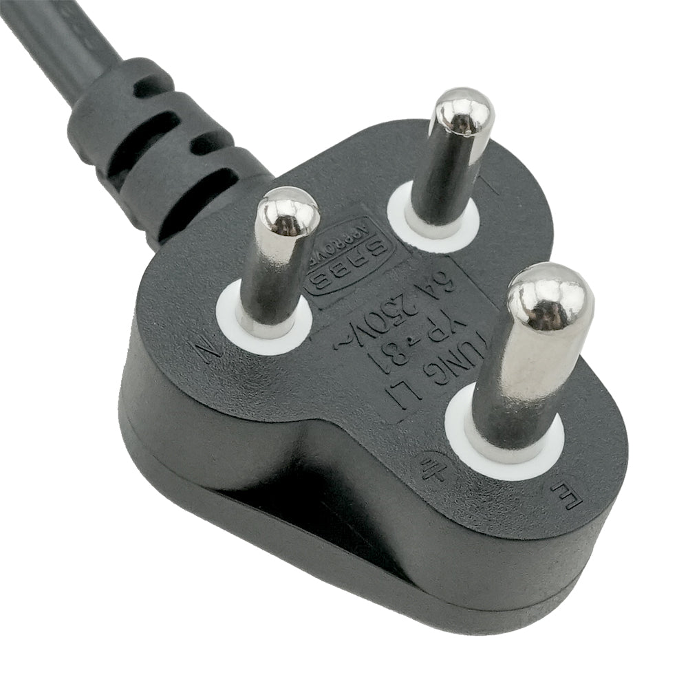 South Africa SANS 164-3 to C5 Power Cord – SIGNAL+POWER
