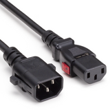 TwyLock® USA IEC C14 to C13 15A SJT Dual Locking Cords: Multiple Colors + Lengths