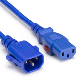 TwyLock® hybrid USA/Europe IEC C14 to C13 10A Dual Locking Cords: Multiple Colors + Lengths