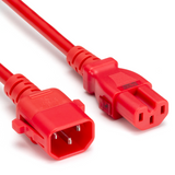 TwyLock® USA IEC C14 to C15 15A SJT Dual Locking Cords: Multiple Colors + Lengths