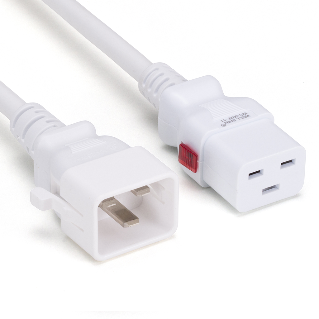TwyLock® USA IEC C20 to C19 20A SJTW Dual Locking Cords: Multiple Colo ...