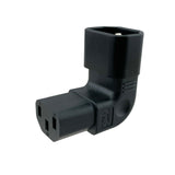 Up Angle IEC C13 to IEC C14 Plug Adapter