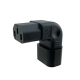 Up Angle IEC C13 to IEC C14 Plug Adapter