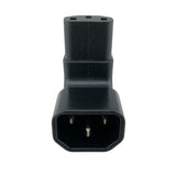 Up Angle IEC C13 to IEC C14 Plug Adapter