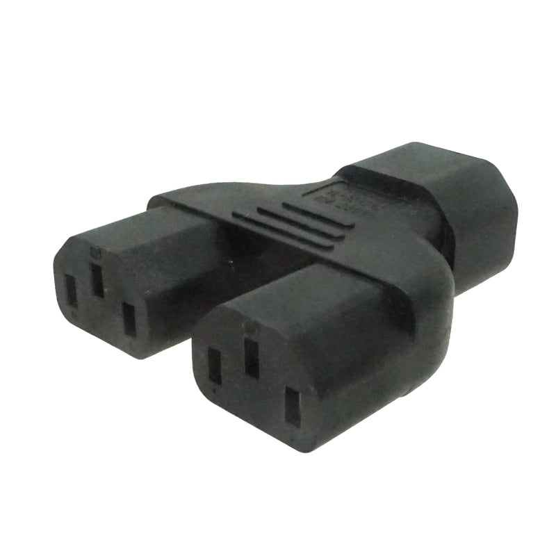 Two IEC C13 to IEC C14 Plug Adapter