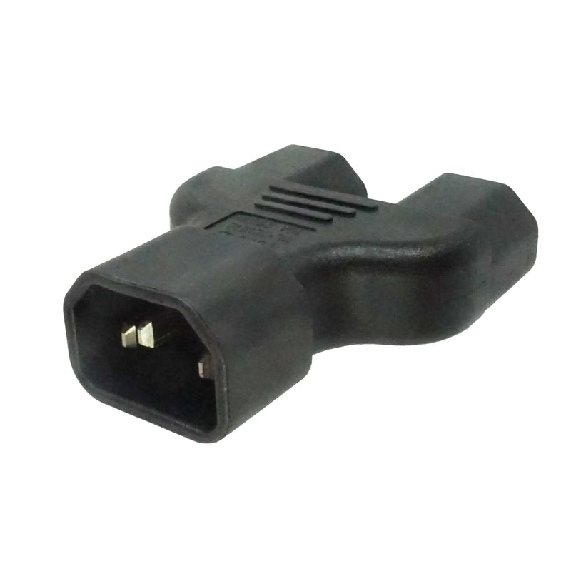Two IEC C13 to IEC C14 Plug Adapter