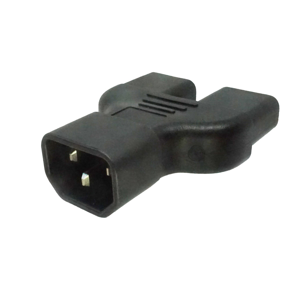 Two IEC C13 to IEC C14 Plug Adapter