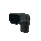 Down Angle IEC C13 to IEC C14 Plug Adapter