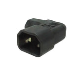 Right Angle IEC C13 to IEC C14 Plug Adapter