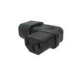 Right Angle IEC C13 to IEC C14 Plug Adapter