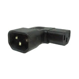 Right Angle IEC C13 to IEC C14 Plug Adapter