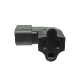 Right Angled NEMA 5-15R to IEC C14 Plug Adapter